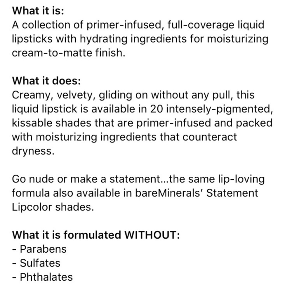 Bareminerals Statement Matte Liquid Lipcolor - Picture 10 of 10